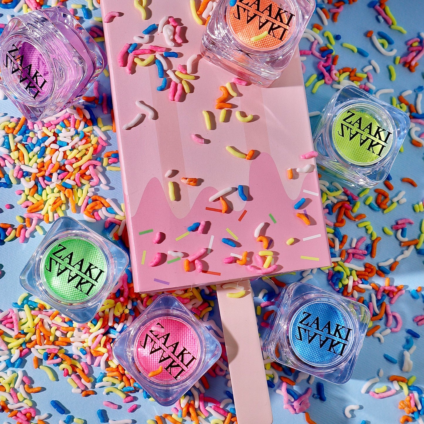 Zaaki Zaaki Pastel water activated, eyeliner collection, product layout