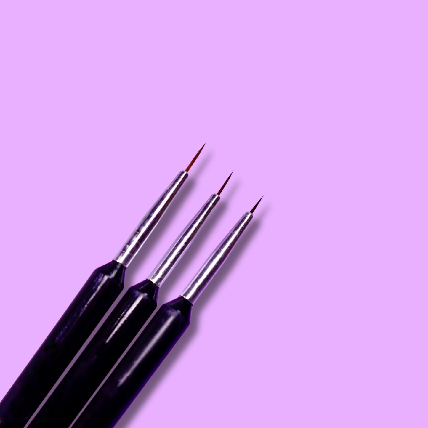 Zaaki Zaaki 3 piece black eyeliner brush set