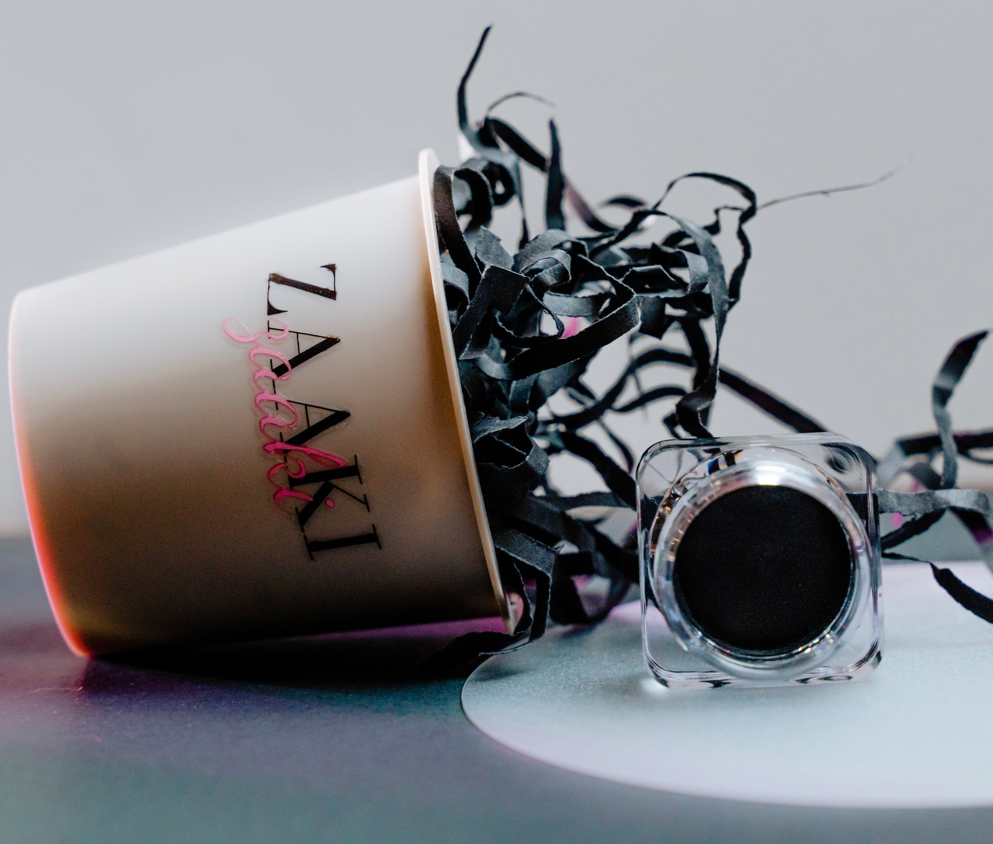 black water activated eyeliner In a zaaki zaaki cup